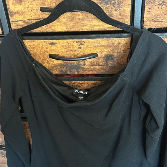 Express Black Long Sleeve Dress - Picture 3 of 9